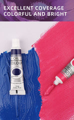 9mL, Oil Paint Set for Fabric Clothing, Nail Glass Drawing, Waterproof Art Supplies,12 Colors, Wholesale