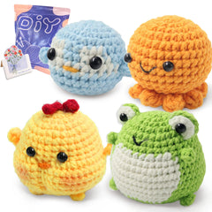 Animal Series Crochet Kit Beginner Starter Set with Instructions