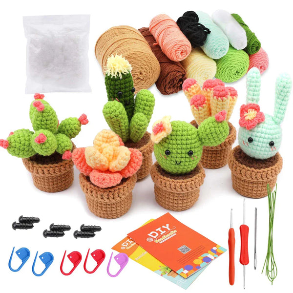 IMZAY Crochet Material Package Kit for Beginners with Step-by-Step Video Tutorial and Instructions Complete Crochet Supplies Set