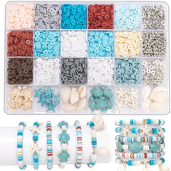 Ocean Summer Friendship Bracelet Kit DIY Clay Beads Jewelry