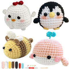 Animal Series Crochet Kit Beginner Starter Set with Instructions
