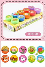 10pcs Assorted Self-Inking Stamps for Kids - DIY Craft & Scrapbooking