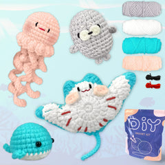 Animal Series Crochet Kit Beginner Starter Set with Instructions