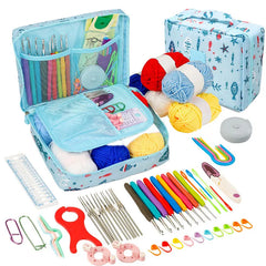 Beginner Crochet Kit with Hooks Yarn Portable Knitting Set