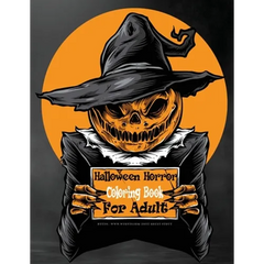Halloween Horror Coloring Books For Adults: 40 Zombie and Skull Face Relief Monsters Spooky Creatures Haunted Creepy Paint Scary Happy Pumpkin Stress - Paperback