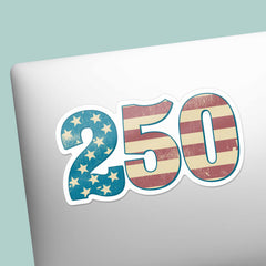 USA 250th Anniversary American Flag Sticker - Cool 2026 Patriotic Decal