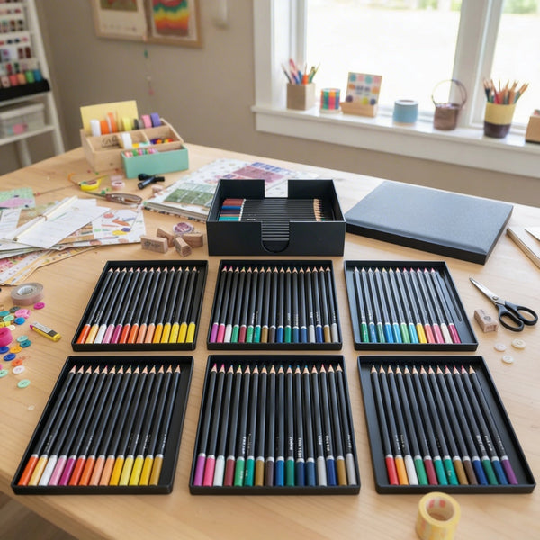3-5-7 Tray Colored Pencil Storage Organizer – 3D Printed Caddy for Home & Classroom