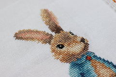 Funny bunny Cross stitch pattern Rabbit Cross Stitch pdf Modern cross stitch pattern Nursery cross stitch Woodland cross stitch Carrot