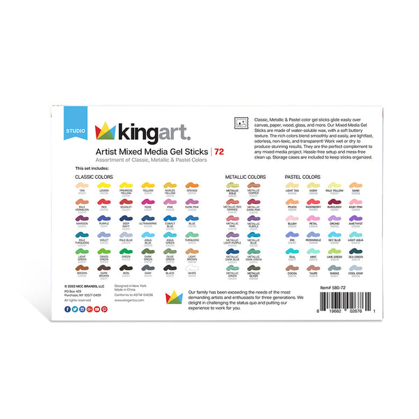 Gel Stick Crayons 72 Colors