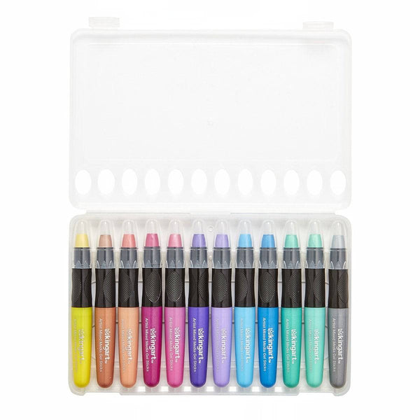 Mixed Media Gel Stick Crayons - 12 Metallic Colors