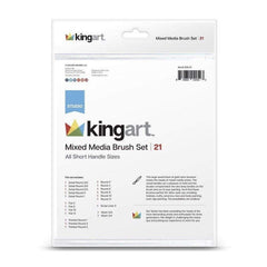 Studio Mixed Media Gold Nylon Brush Set - 21 pc