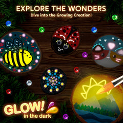 Klever Kits Wooden Glow in The Dark Painting Craft Kit for Kids Ages 6-12