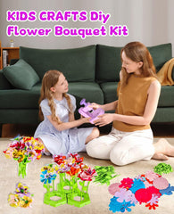 Maylatte Fabric Flower Bouquets DIY Craft Kit for Girls Ages 4-8 with Box