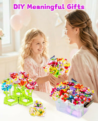 Maylatte Fabric Flower Bouquets DIY Craft Kit for Girls Ages 4-8 with Box