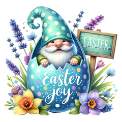 Easter Egg Gnome Fabric Panel 9
