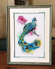 Peacock Cross stitch pattern Spring Cross Stitch pdf Modern cross stitch pattern Tropical Aloha cross stitch Counted cross stitch Bird