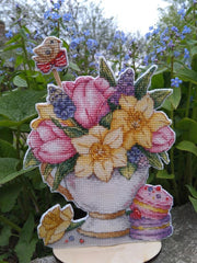 Spring Flowers Cross stitch pattern, Floral Modern Cross Stitch Chart, Cross stitch pattern PDF, Needlepoint Pattern, Hand embroidery design